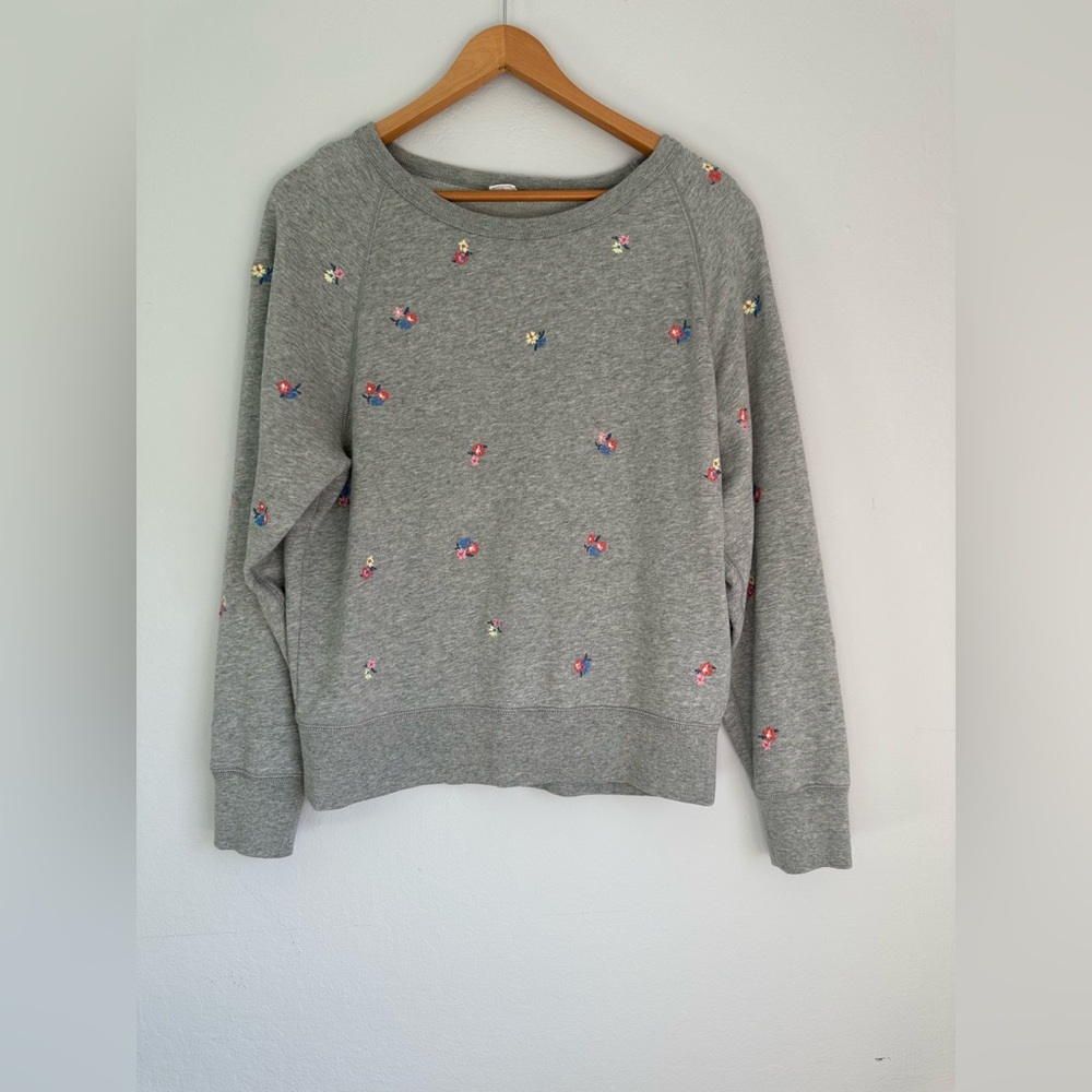 Gap Gray Floral Women's Sweater